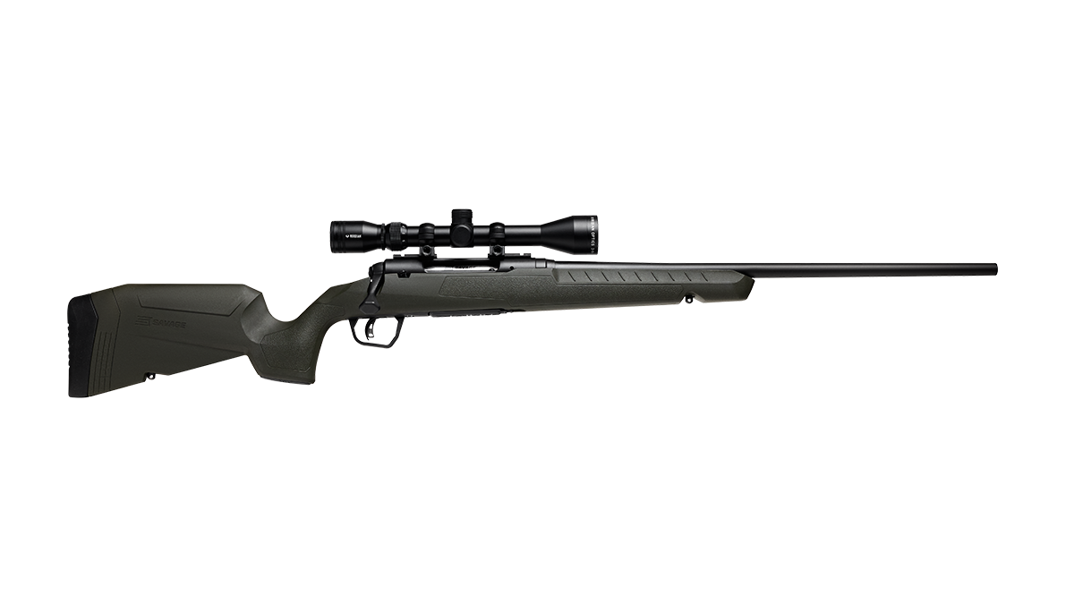 SAVAGE AXIS 2 XP 243WIN RIFLE BOLT 22″ GREEN/BLACK SCOPE INCLUDED 1-4RD