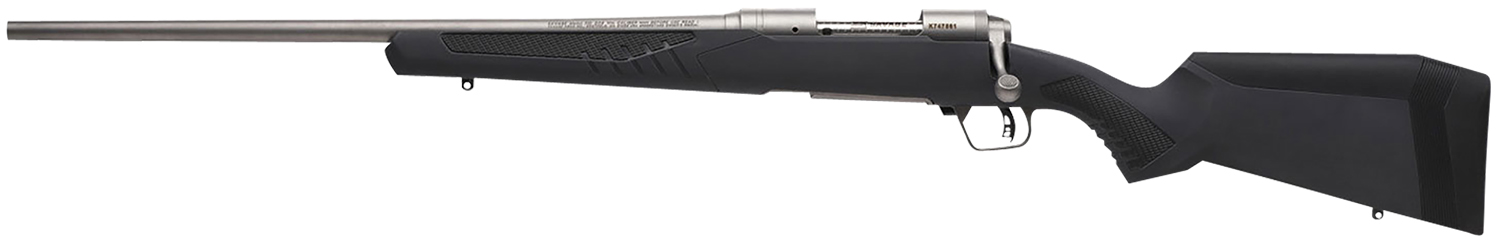 Savage Arms 57058 110 Storm Full Size 7mm Rem 3+1 24″ Matte Button-Rifled Barrel, Matte Drilled & Tapped Stainless Steel Receiver, AccuStock Matte Gray Synthetic Stock, Left Hand