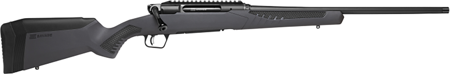 Savage Arms 57906 Impulse Driven Hunter 6.5 Creedmoor 4+1 20″ Matte Black Threaded Barrel, Matte Black Carbon Steel Receiver w/Picatinny Rail Gray AccuStock Synthetic Stock, Ambidextrous