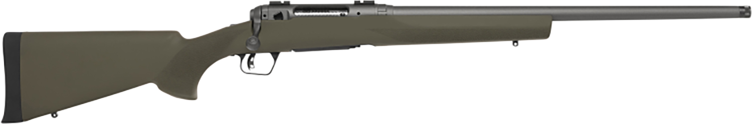 Savage Arms 58035 110 Trail Hunter 350 Legend 4+1 18″ Threaded/Medium Heavy Profile, Tungsten Gray Cerakote Barrel/Rec, OD Green Hogue Overmold Stock, Adj. AccuTrigger, Weaver Base