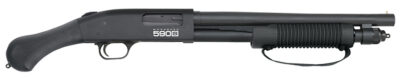 MOSSBERG 590S SHOCKWAVESGP 12GA 14.375IN BS BBL CYL MAT BLUE RAPTOR GRIP CORN COB FE 8RD 1.75 TO 3IN