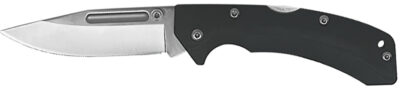 AccuSharp 711C Lockback  3" Folding Clip Point Plain Stainless Steel Blade/Black FRN Handle Includes Allen Wrench
