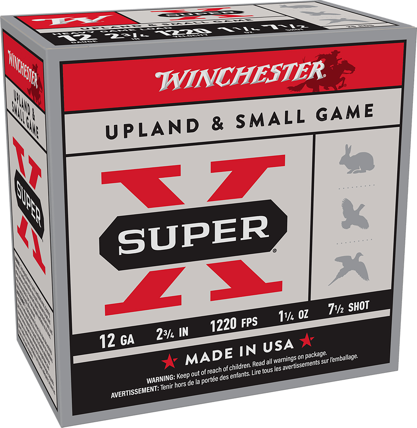 Winchester Ammo XU12SP7 Super X Heavy Game Load 12Gauge 2.75″ 1 1/4oz 7.5Shot 25 Per Box/10 Case