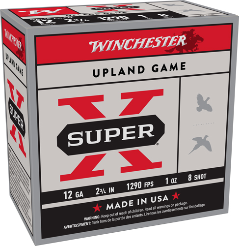 WINCHESTER SUPER-X 12GA 2.75″ – 1OZ #8 1290FPS 250RD CASE LOT