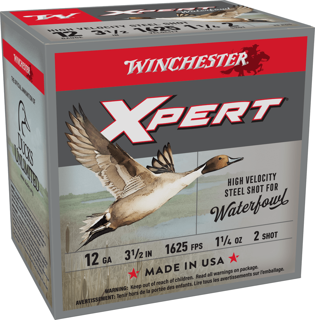 WINCHESTER XPRT STL 12G 3.5″ #2 HV WTRFWL 1-1/4OZ 25/250