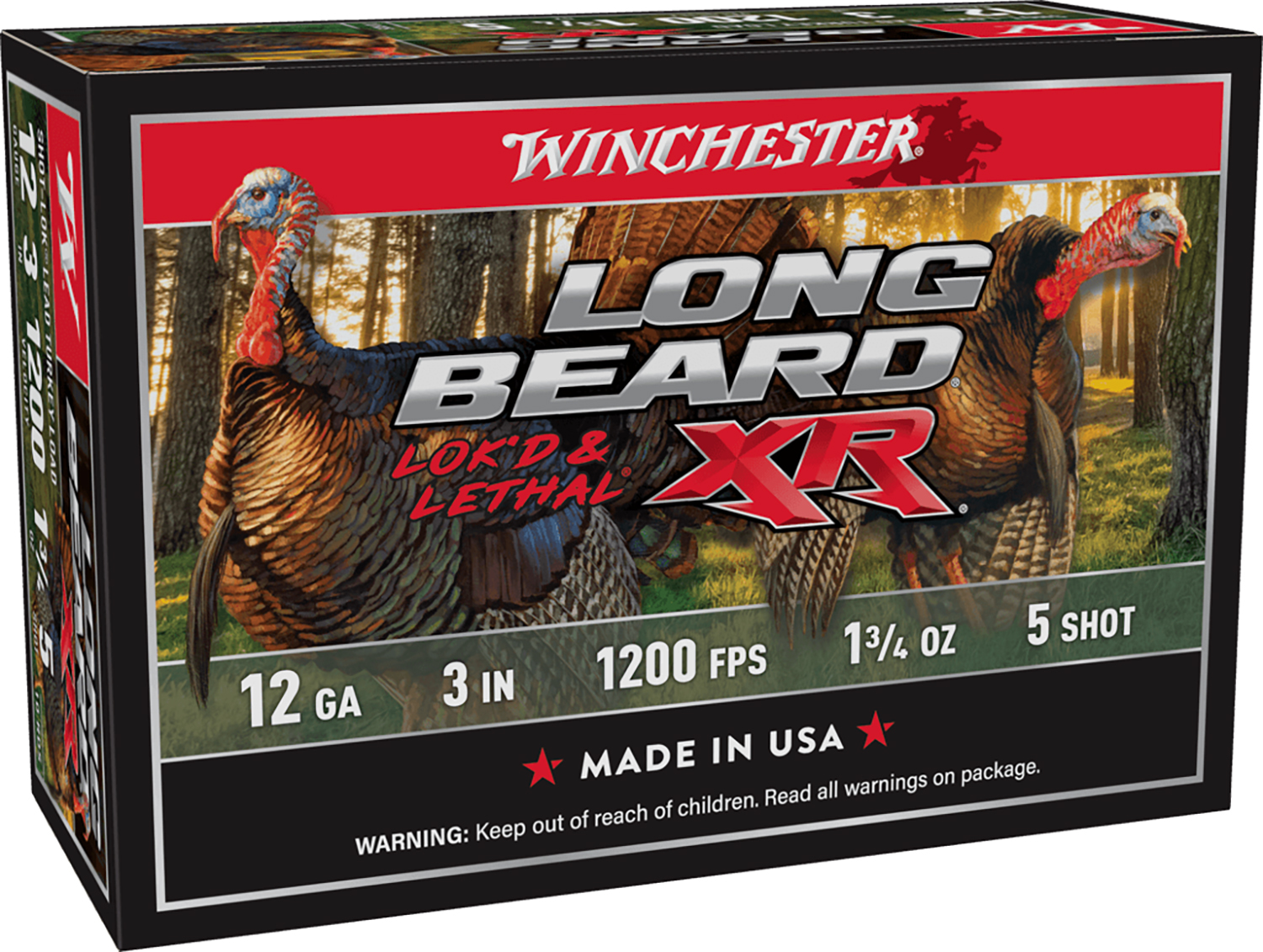 Winchester Ammo STLB1235 Long Beard XR Shot-Lok 12Gauge 3″ 1 3/4oz 5Shot 10 Per Box/10 Case