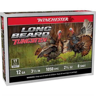 LONG BRD TUNGSTEN 12GA 3-1/2” 2-3/4OZ #8 SHOT 1050 FPS 5/BOX