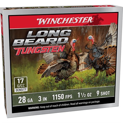 LONG BEARD TUNGSTEN 28GA 3” 1-1/2OZ #9 SHOT 1150 FPS 5/BOX