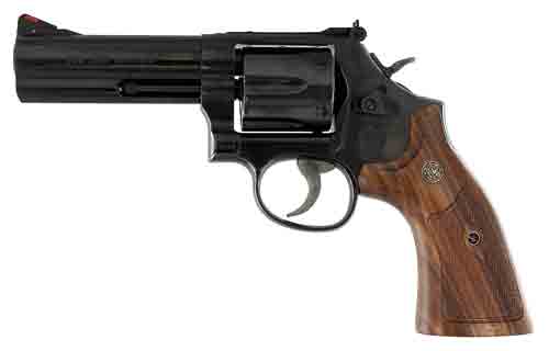 S&W 586 CLASSIC 357MAG 4″ AS – 6-SHOT BLUED WOOD