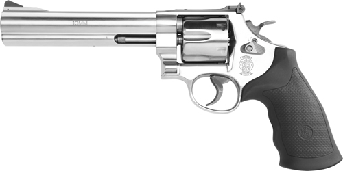 S&W 610 10MM 6.5″ AS 6-SHOT – STAINLESS STEEL RUBBER