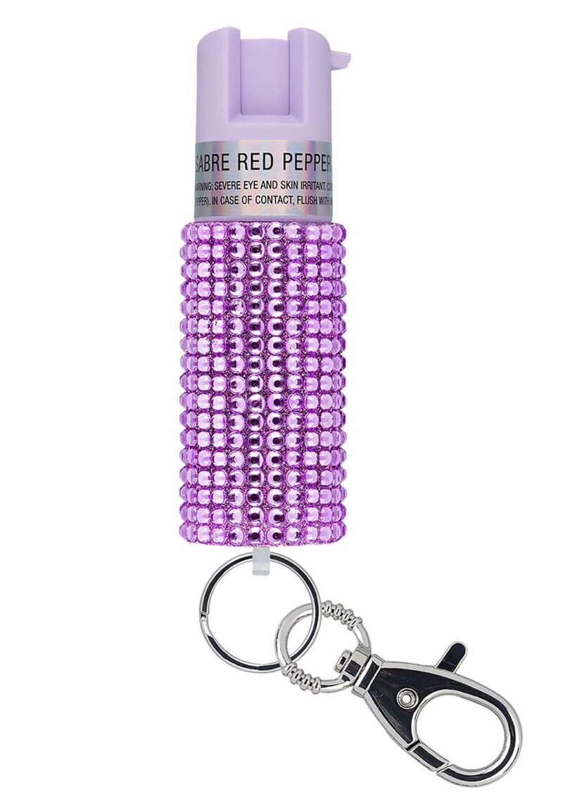 SABRE JEWELED PEPPER SPRAY W/ KEY RING BLACK