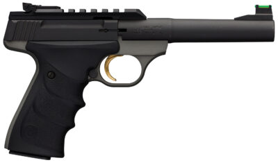 Browning 051530490 Buck Mark Plus Practical 22 LR 10+1 5.50" Tapered Bull Barrel, Matte Black Optic Ready/Serrated Steel Slide, Matte Gray Aluminum Frame, Black Ultragrip RX Grips