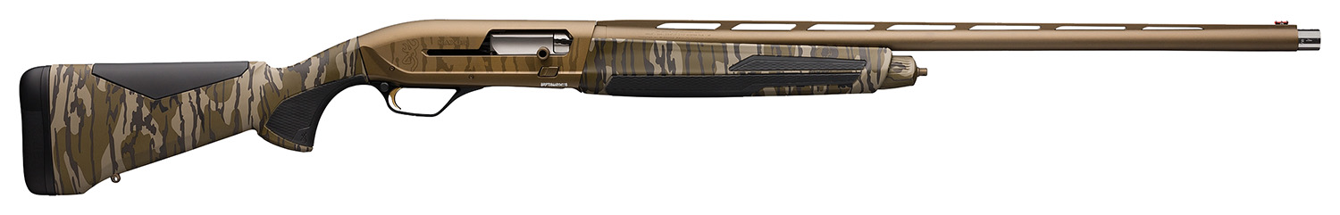Browning 011743205 Maxus II Wicked Wing 12 Gauge 3.5″ 4+1 26″ Burnt Bronze Cerakote Barrel & Receiver, Mossy Oak Bottomland Synthetic Stock With SoftFlex Cheek Pad & Overmolded Grip Panels