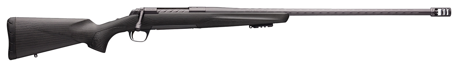 Browning 035543282 X-Bolt Pro Long Range 6.5 Creedmoor 4+1 26″ Skip Fluted Heavy Barrel, Recoil Hawg Muzzle Brake, Spiral Fluted Bolt, Carbon Gray Elite Cerakote, Natural Carbon Fiber Stock