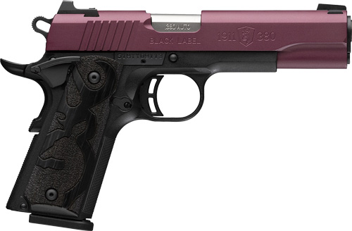 BROWNING 1911-380 BLACK LABEL – 380ACP 4.25″FS 8RD BLK CHRY