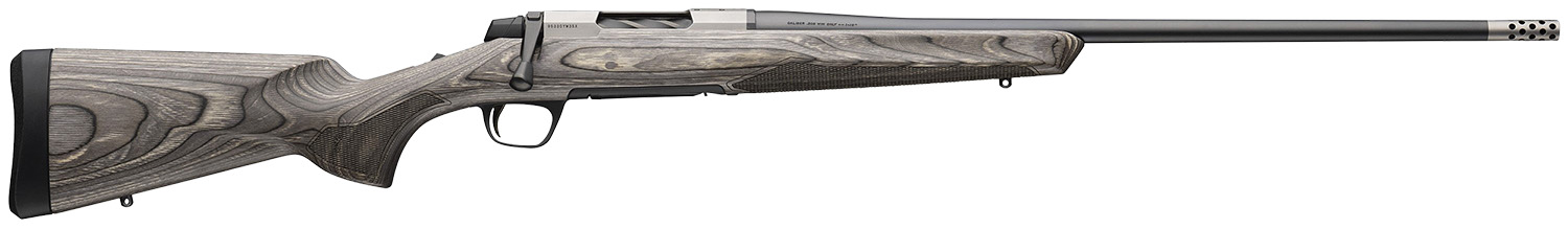 Browning 036092211 X-Bolt 2 Hunter Full Size 243 Win 4+1 22″ Matte Blued Threaded Sporter Barrel, Drilled & Tapped Stainless Steel Receiver, Fixed Gray Laminate Stock, Radial Muzzle Brake