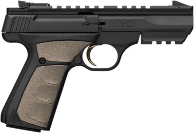 BROWNING BUCKMARK BLACK LABEL HGA 22LR 4 IN BBL BLK FDE ADJ R SIGHTS W RAIL 1/10RD MAG ( 2025 SHOT)