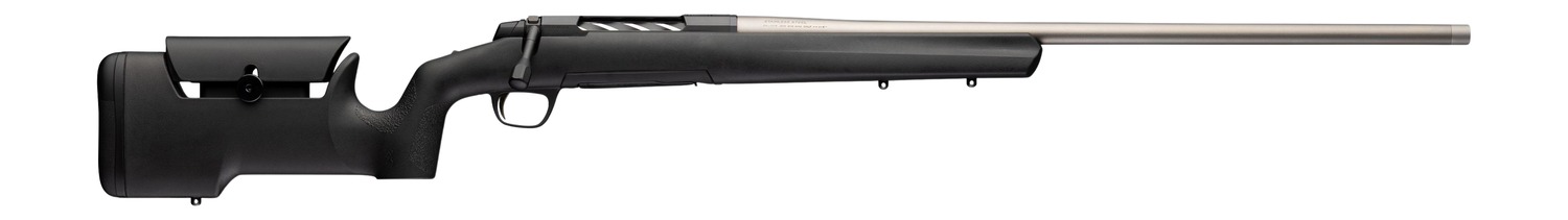 Browning 036120297 X-Bolt 2 Special Max LR SPR Full Size 300 PRC 3+1 26″ Matte Stainless Heavy Sporter Threaded Barrel, Matte Stainless Stainless Steel Drilled & Tapped Receiver, Black Adjustable Max