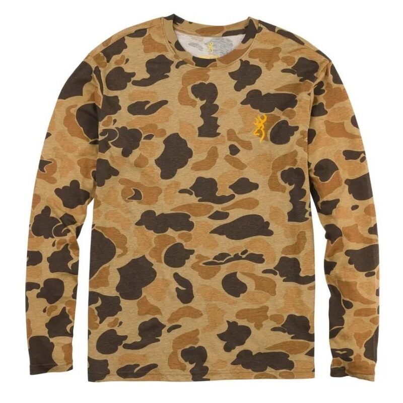 Browning Wasatch Long Sleeve T-Shirt Vintage Tan Camo S