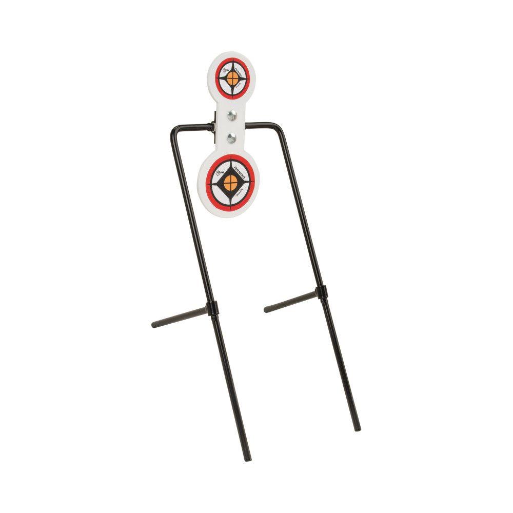 Allen EZ-Aim Hardrock AR500 Round Spinner Targets & Stand for Rimfire Rounds & Centerfire Pistols 7.375″W x 21.75″H White/Red/Black