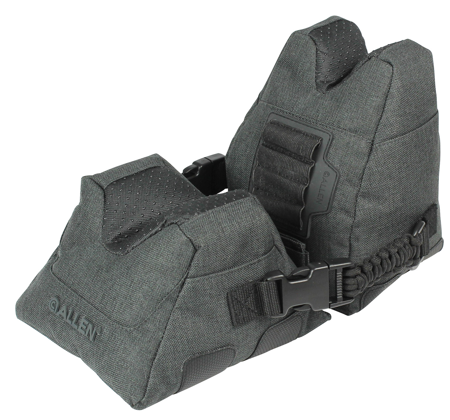 Allen 18417 Eliminator  Prefilled Front and Rear Bag, Gray Polyester, Side Release Buckles, Weighs 4.50 lbs., 11.50″ L x 7.50″ H