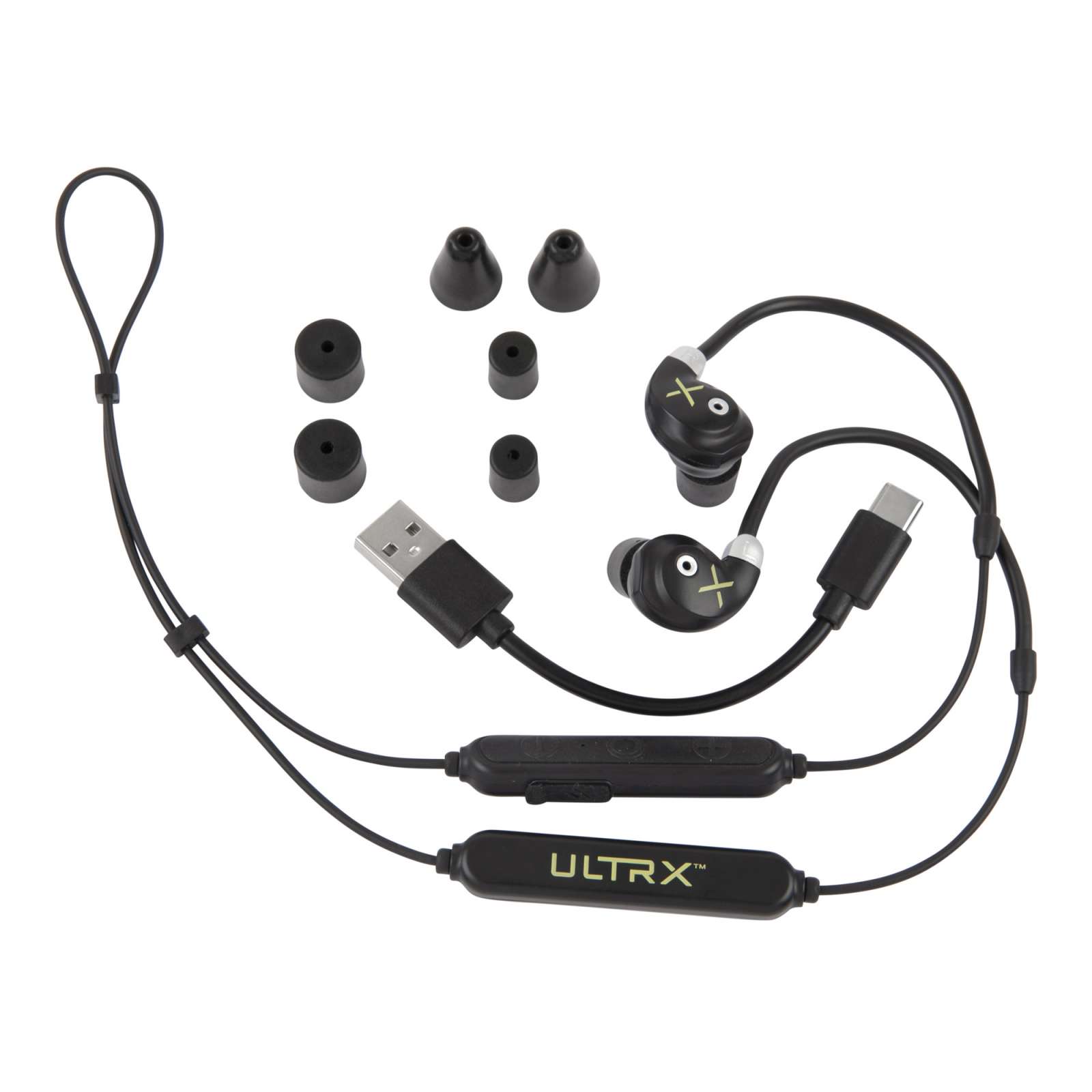 ALLEN ULTRX BIONIC FUSE BLUETOOTH AROUND THE NECK EARBUDS – BLACK (6/CASE)