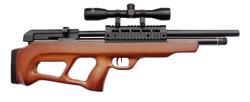 Beeman 1357 Under-Lever  Pre-Charged Pneumatic 177 Pellet 12+1 Shot Black Black Receiver European Hardwood Scope 4x32mm