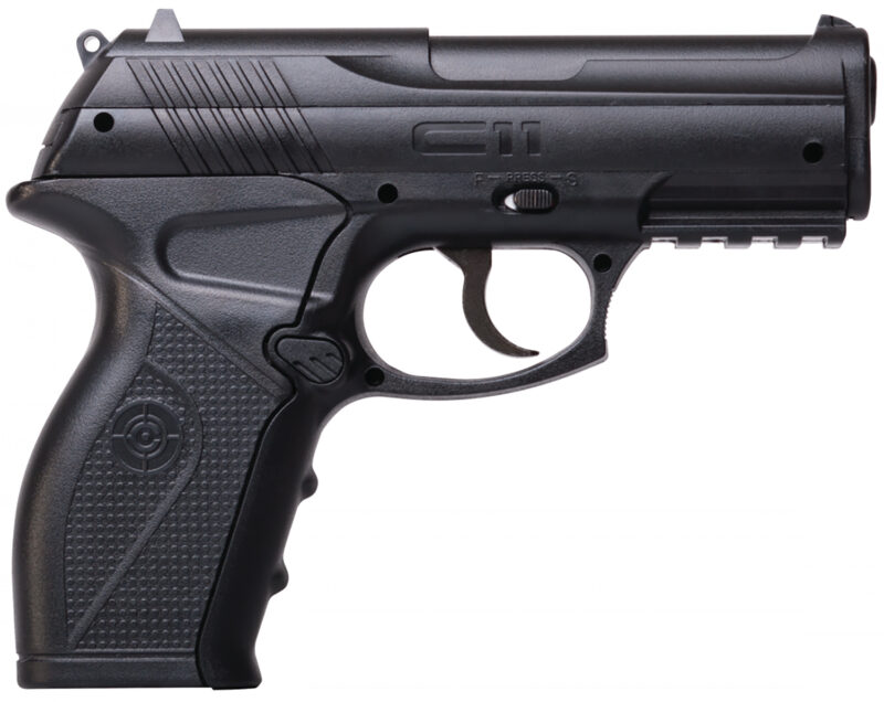 Crosman C11 C11 Air Pistol CO2 177 18+1 Black Polymer Grips