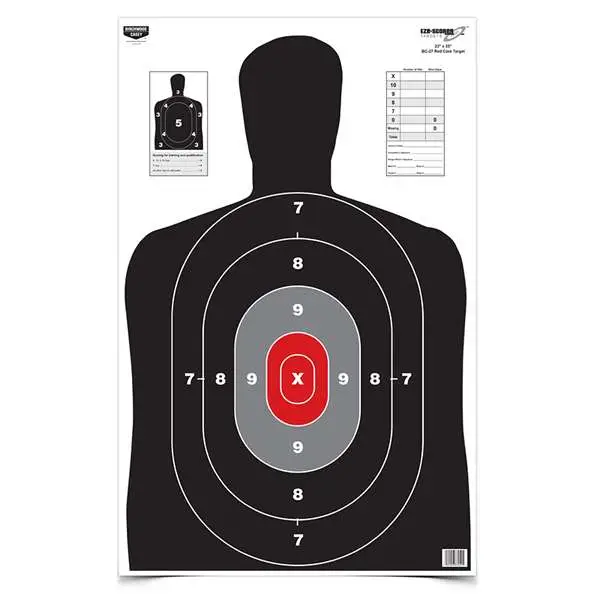 B/C TARGET EZE-SCORER 23″x35″ RED CORE PAPER BC27 100/PK