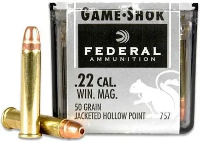 FEDERAL GAME SHOK AMO 22 WMR 50GR JHP 50RD (60 BOX CASE)
