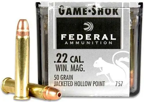 FEDERAL GAME SHOK AMO 22 WMR 50GR JHP 50RD (60 BOX CASE)