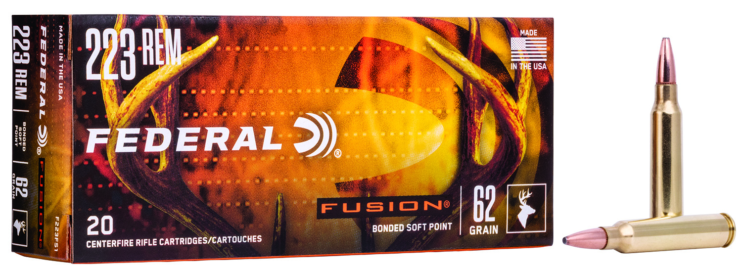Federal F223FS1 Fusion 223Rem 62gr Bonded Soft Point 20 Per Box/10 Case