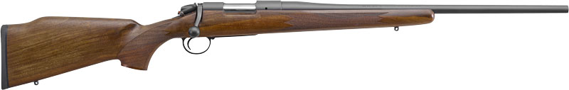 BERGARA B14 TIMBER 243 WIN – 22″ #4 BLACK CERAKOTE/WALNUT