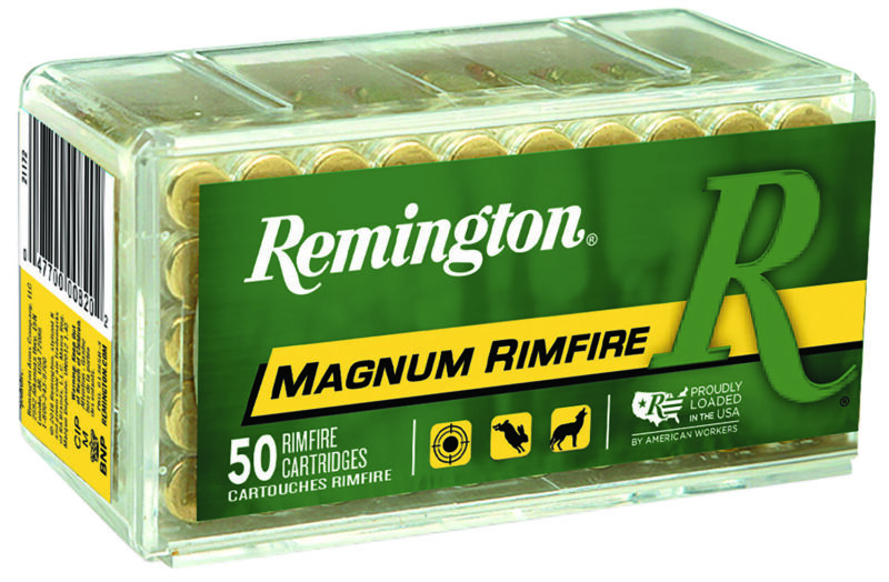 Remington Ammunition 21172 Magnum Rimfire 22WMR 40gr Pointed Soft Point 50 Per Box/40 Case