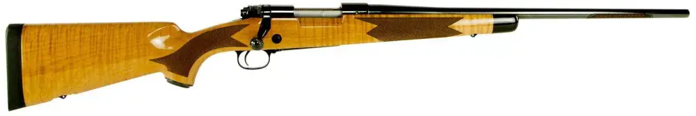 WINCHESTER MODEL 70 SUPER GRADE MAPLE RIB 7MM REM MAG 26″ BBL BLUE GRADE AAA MAPLE STOCK 5/RD