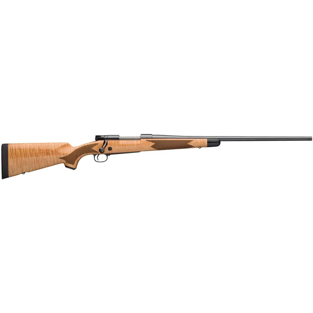 WINCHESTER  MODEL 70 SUPER GRADE MAPLE RIB 264 WIN MAG 26″ BBL BLUE AAA MAPLE STOCK 5/RD