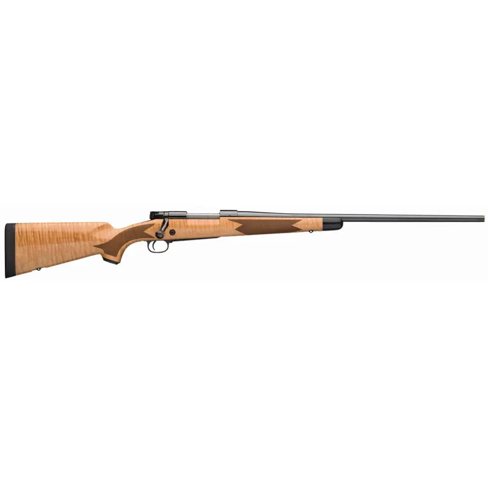 WINCHESTER  MODEL 70 SUPER GRADE MAPLE RIB 6.5CM 22″ BBL BLUE GRADE AAA MAPLE STOCK 5/RD