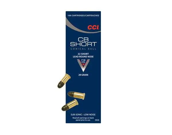 CCI RIMFIRE AMO 22 CB SHORT 29GR  LRN 100RD (5 PER SLEEVE 50 BOX CASE)