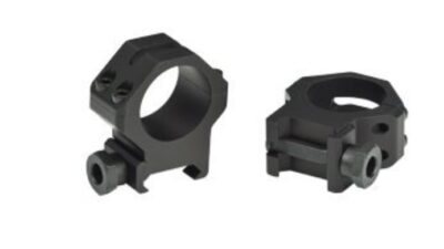 WEAVER PICATINNY FOUR HOLE RINGS 1 IN MED MATTE ( 6 PER CASE )