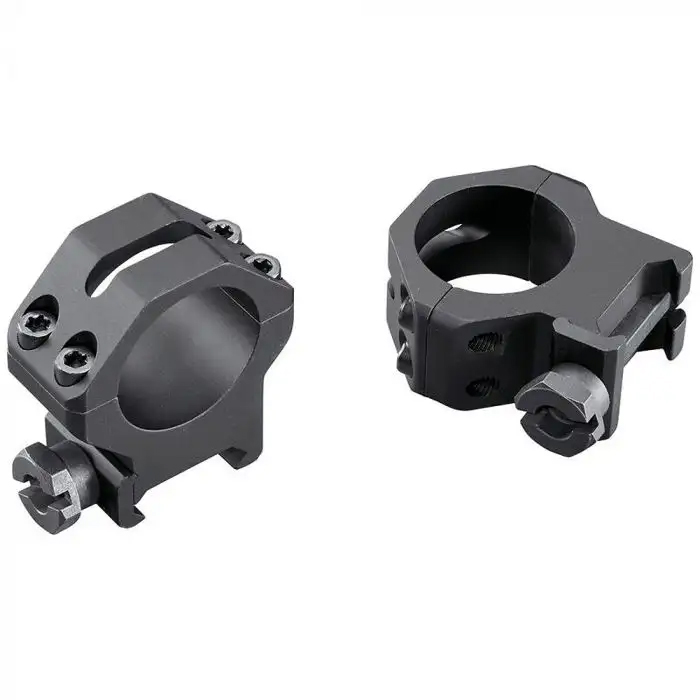 WEAVER PICATINNY FOUR HOLE RINGS 1 IN HIGH MATTE ( 6 PER CASE )