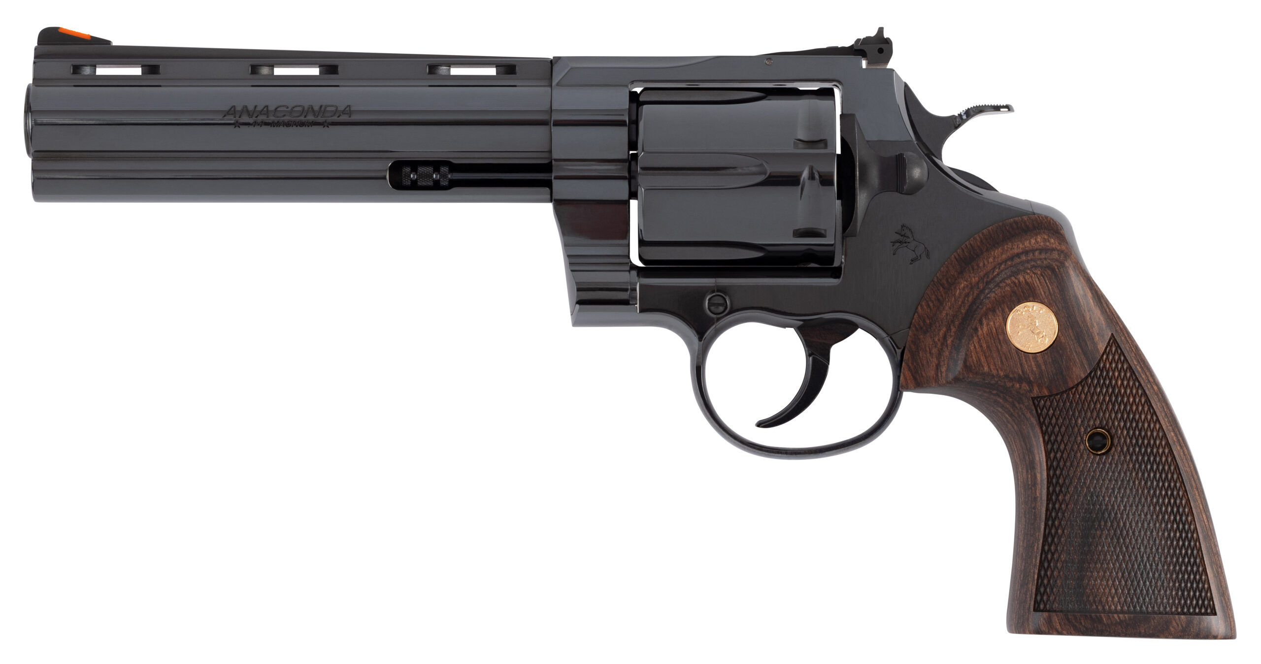 CLT ANACONDA 44MAG 6 BLUE WOOD GOLD GRIP 6RD