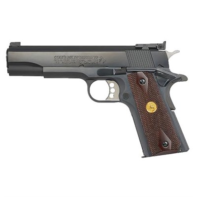 GOLD CUP NAT’L MATCH 9MM LUGER 5” BBL (1)9RD MAG BLUED/WOOD