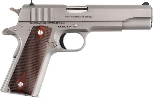 COLT GOVERNMENT 1911 9MM 5″ – 7RD STAINLESS ROSEWOOD