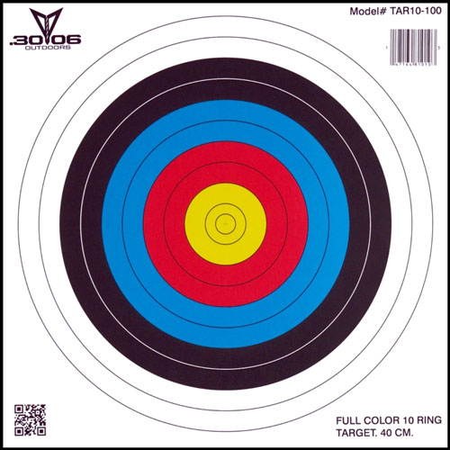 30-06 OUTDOORS PAPER TARGET – ARCHERY 10-RING 17″X17″ 100CT