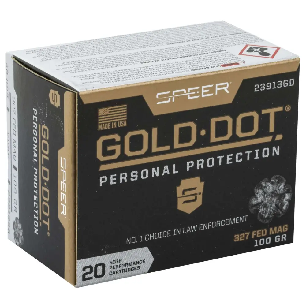 SPEER GOLD DOT HI-PERFORM AMO 327 FED 100 GDHP 20RD (10 BOX CASE)