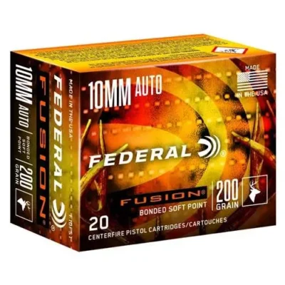 FEDERAL FUSION PISTOL AMO 10MM AUTO 200GR SP 20 RD (10 BOX CASE)