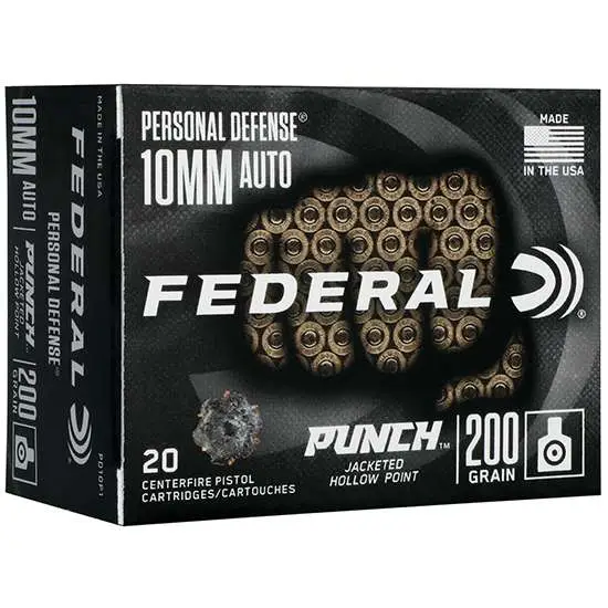 FEDERAL PUNCH AMO 10MM 200GR JHP 20RD (10 BOX CASE)