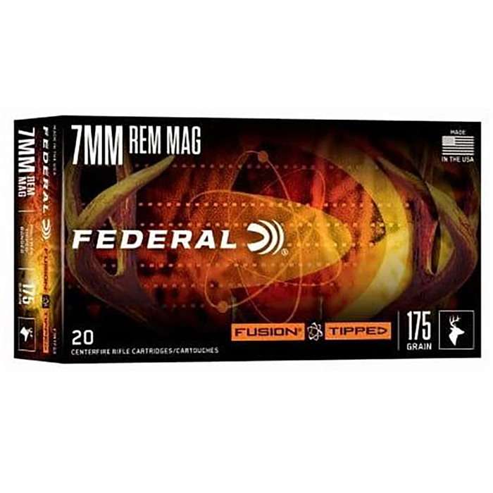 FEDERAL FUSION RIFLE AMO 7MM REM MAG 175GR SP 20RD BOX (10 BOX CASE)