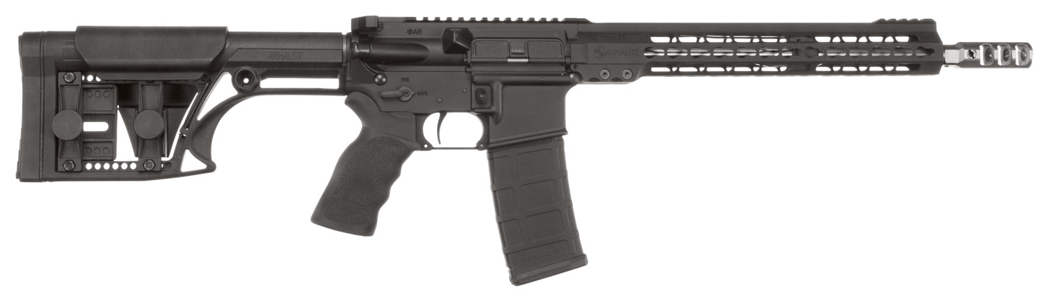 ArmaLite M153GN13 M-15 Competition 223 Rem/5.56x45mm NATO  30+1 13.50″ Barrel, Black Hard Coat Anodized Receiver, Adjustable Luth-AR MBA-1 Stock, Optics Ready