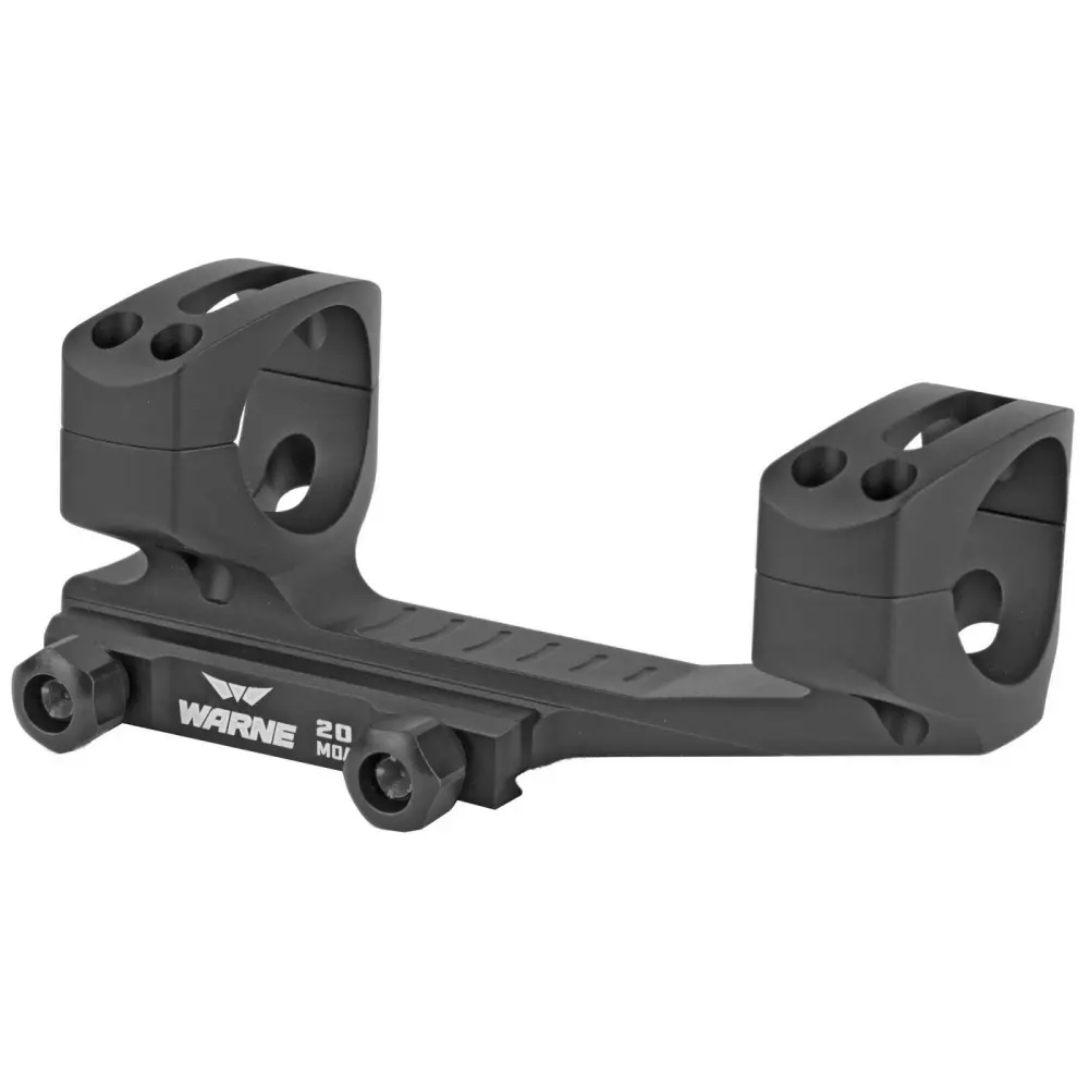 WARNE MSR LR FOR PIC RAIL EXTENDED SKELETONIZED 30MM MSR MOUNT BLACK 20MOA